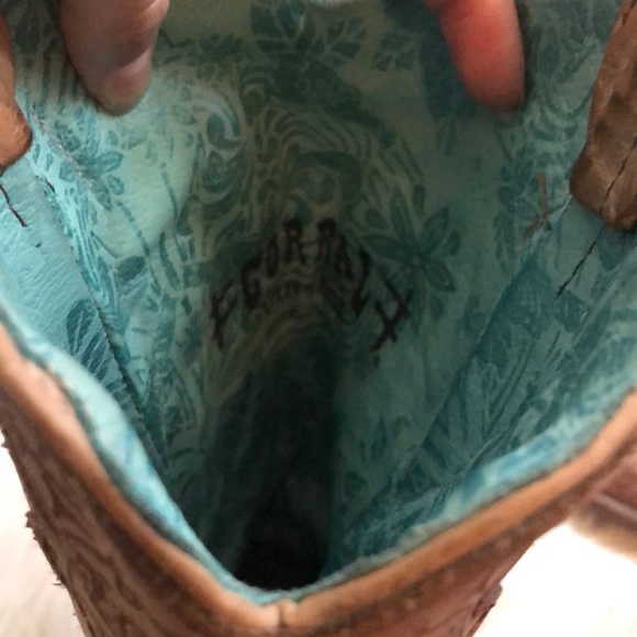 CORRAL brown with pink heart lace boots western - Picture 5 of 8